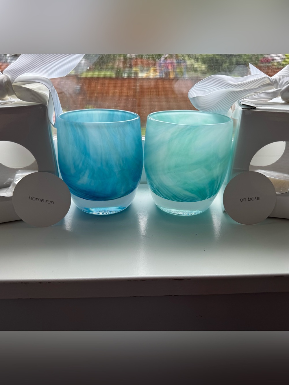 Mariners Glassybaby Set - One Base & Home Run (Pair)